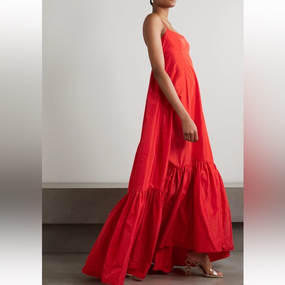 Staud Florence Tiered Taffeta gown - Picture 4 of 6